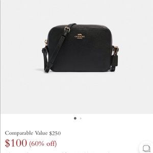Black Coach mini crossbody bag